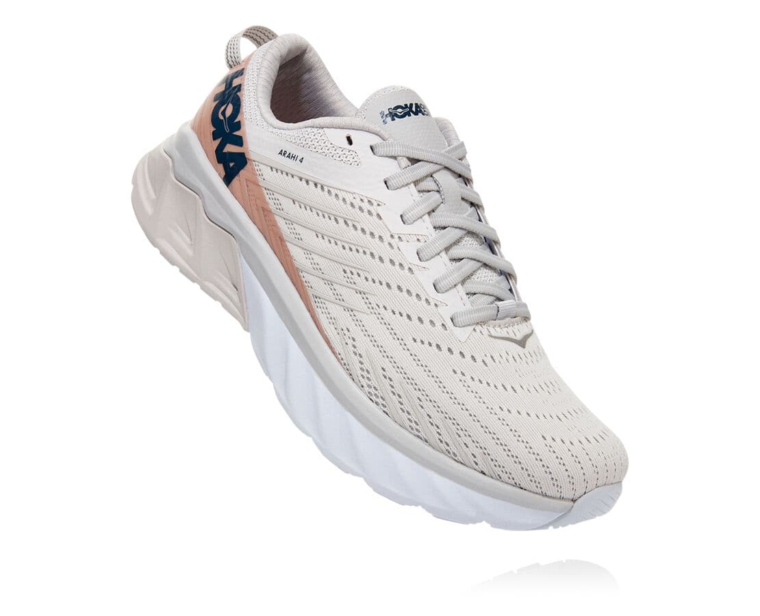 Hoka One One Arahi 4 Damen Stabilität Laufschuhe Beige | (DE-4560ZWCDS)